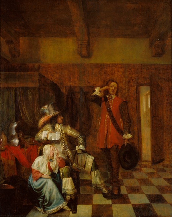 Bringer of bad news by Pieter de Hooch